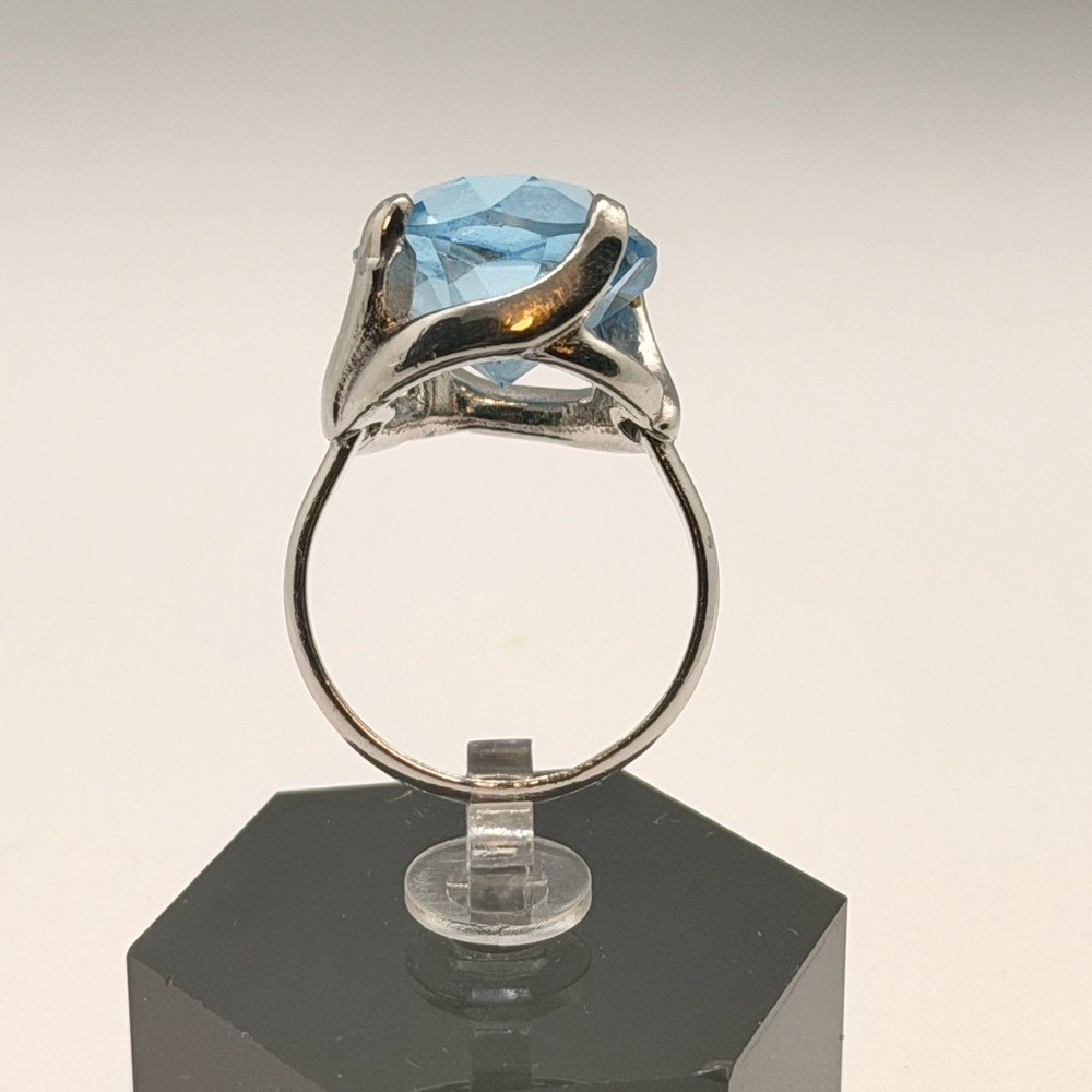 💍 Sterling Silver Blue Gemstone Ring – Size 7.75–8 NEW